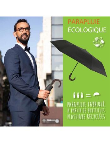 Parapluie Homme Pliant Ecologique en PET Recyclé 4