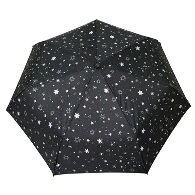 Paraguas plegable automático estrellas blancas/azules