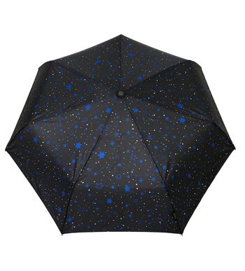 Parapluie Pliant Automatique Etoiles Blanches/Bleues 3