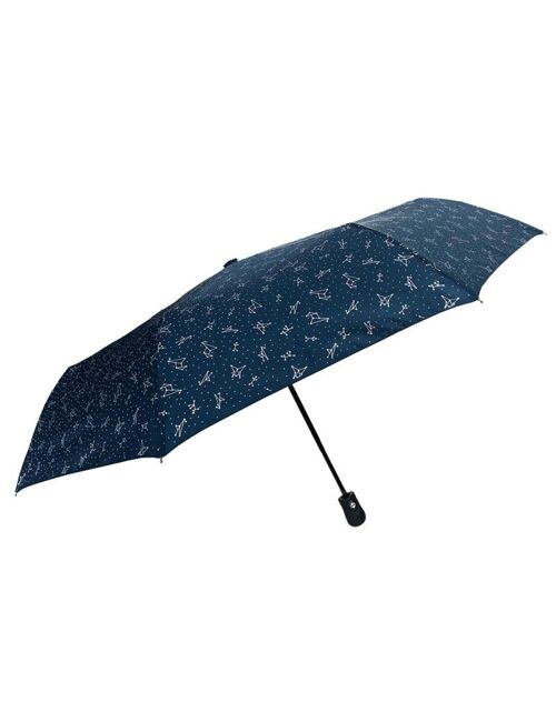 Parapluie Pliant Automatique Constellation Argentée