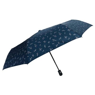 Parapluie Pliant Automatique Constellation Argentée