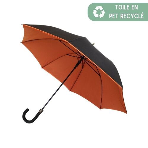 Grand Parapluie Double Toile Orange Ecologique en PET Recyclé