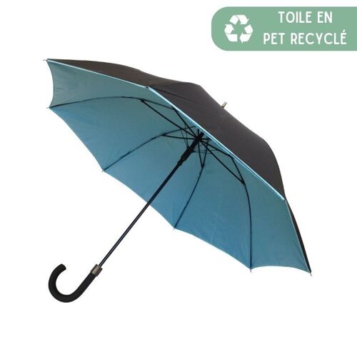 Grand Parapluie Double Toile Turquoise Ecologique en PET Recyclé