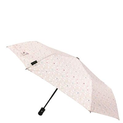 Piccolo ombrello pieghevole automatico Magritte rosa cipria