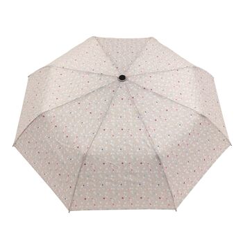 Petit Parapluie Pliant Automatique Magritte Rose Poudré 3