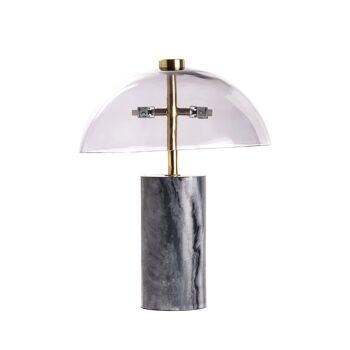 LAMPE DE TABLE PIED EN MARBRE BL