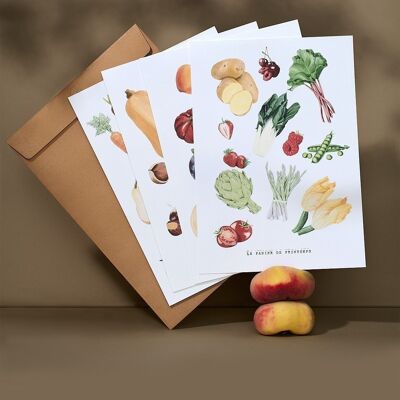Affiches A4 Les Paniers de fruits et légumes de saison