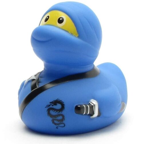 Badeente - Ninja (blau) Gummiente