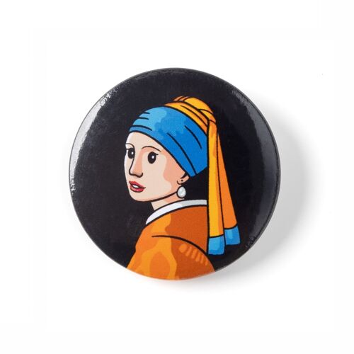 Button - Girl with Pearl Earring - 10-pack