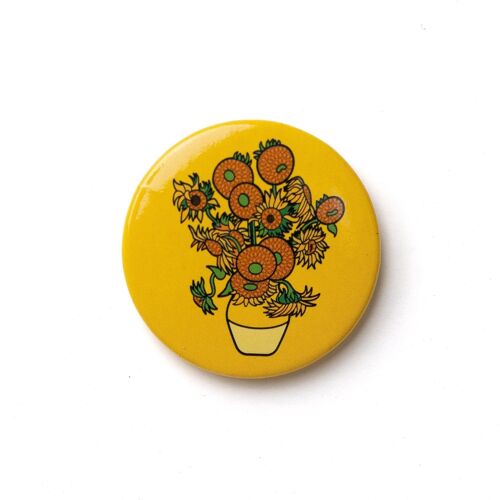 Button - Sunflowers - 10-pack