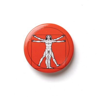 Button - Vitruvian Man - 10-pack