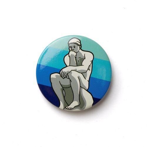 Button - Rodin's Thinker - 10-pack