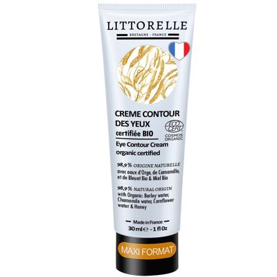 Crema Contorno Occhi con Acqua d'Orzo Biologica - Certificata Biologica - 30ml