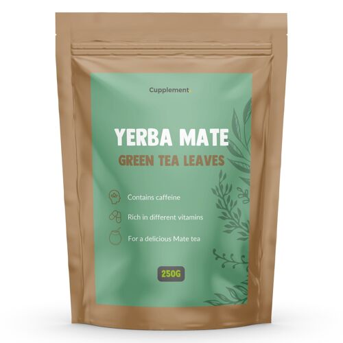 Cupplement | Yerba Mate Tea Leaves 250 Grams | Organic | Free Shipping | Highest Quality Powder