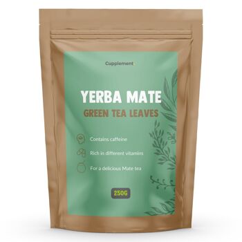 Supplément | Feuilles de thé Yerba Mate 250 grammes | Biologique | Livraison gratuite | Poudre de la plus haute qualité 1
