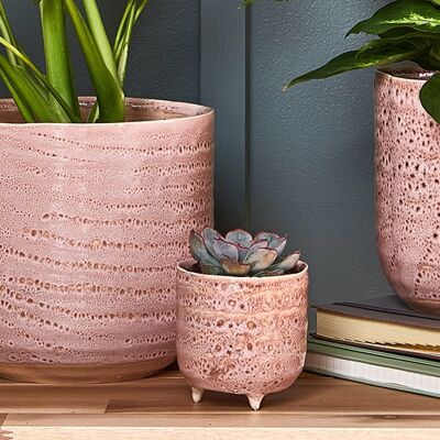 Reactive Glaze Cacti Planter with Foot