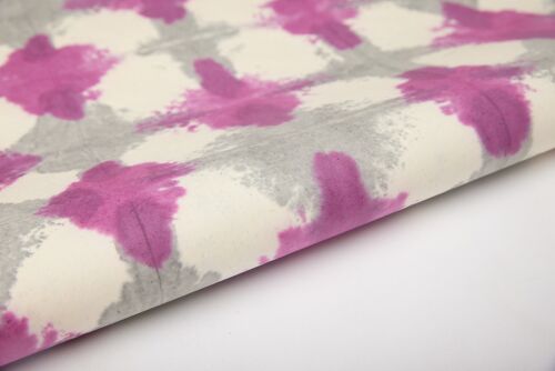 Hand Tie Dyed Gift Wrap Sheet - Pyramidal Fuchsia/Grey