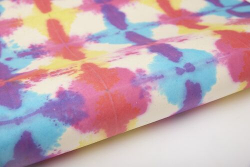 Hand Tie Dyed Gift Wrap Sheet - Pyramidal Multicolour