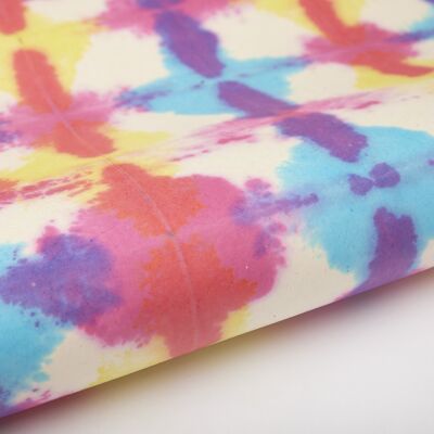 Hand Tie Dyed Gift Wrap Sheet - Pyramidal Multicolour