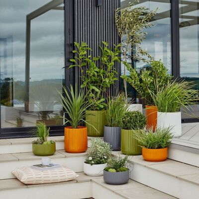 Hudson Corrugated Bowl Planter