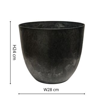 Pot Bola en Pierre Composite 100% Recyclée H33cm x D38cm 7