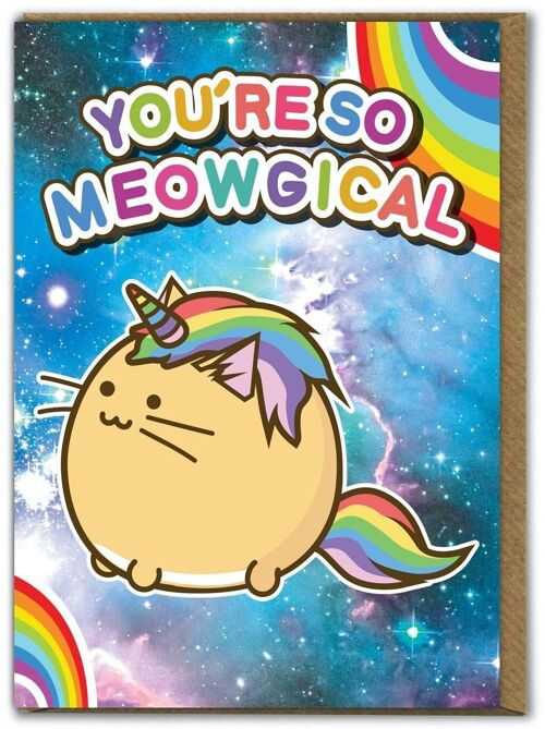 Funny Kuwaii Cute Card - Meowgical