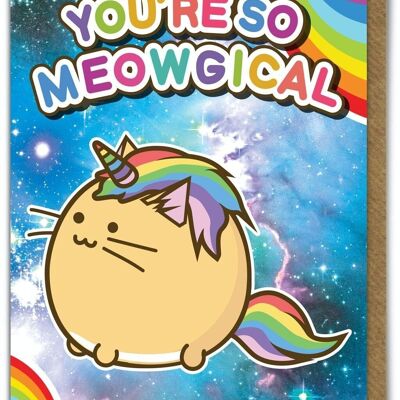 Funny Kuwaii Cute Card - Meowgical