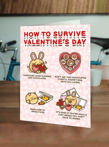 Funny Kuwaii Valentine's Card - Survivre à la Saint-Valentin 2