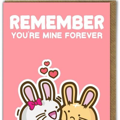 Divertida tarjeta de San Valentín de Kuwaii: eres mío para siempre