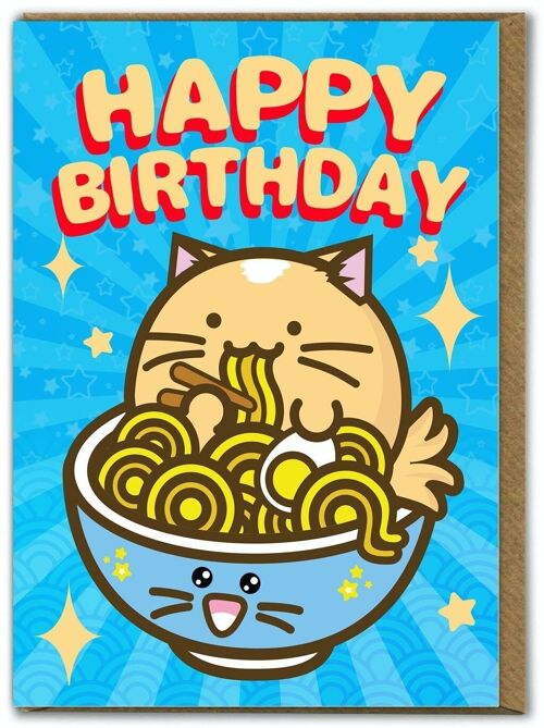 Funny Kuwaii Birthday Card - Happy Birthday