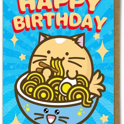 Lustige Kuwaii-Geburtstagskarte - alles Gute zum Geburtstag