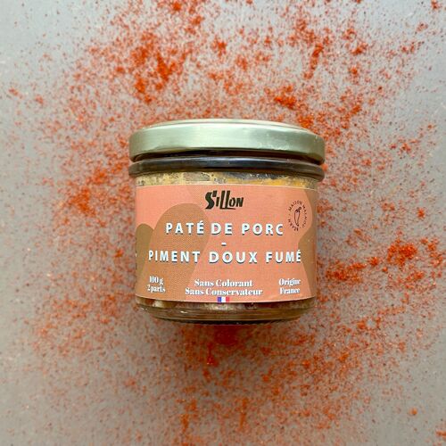 Pâté de Porc, Piment doux Fumé aux Hêtres 100g