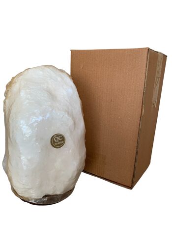 Lampe au sel blanc de l'Himalaya 4/6kg 2