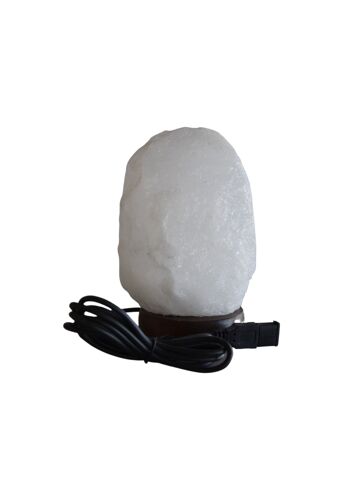 Lampe USB au sel blanc brut de l'Himalaya 1