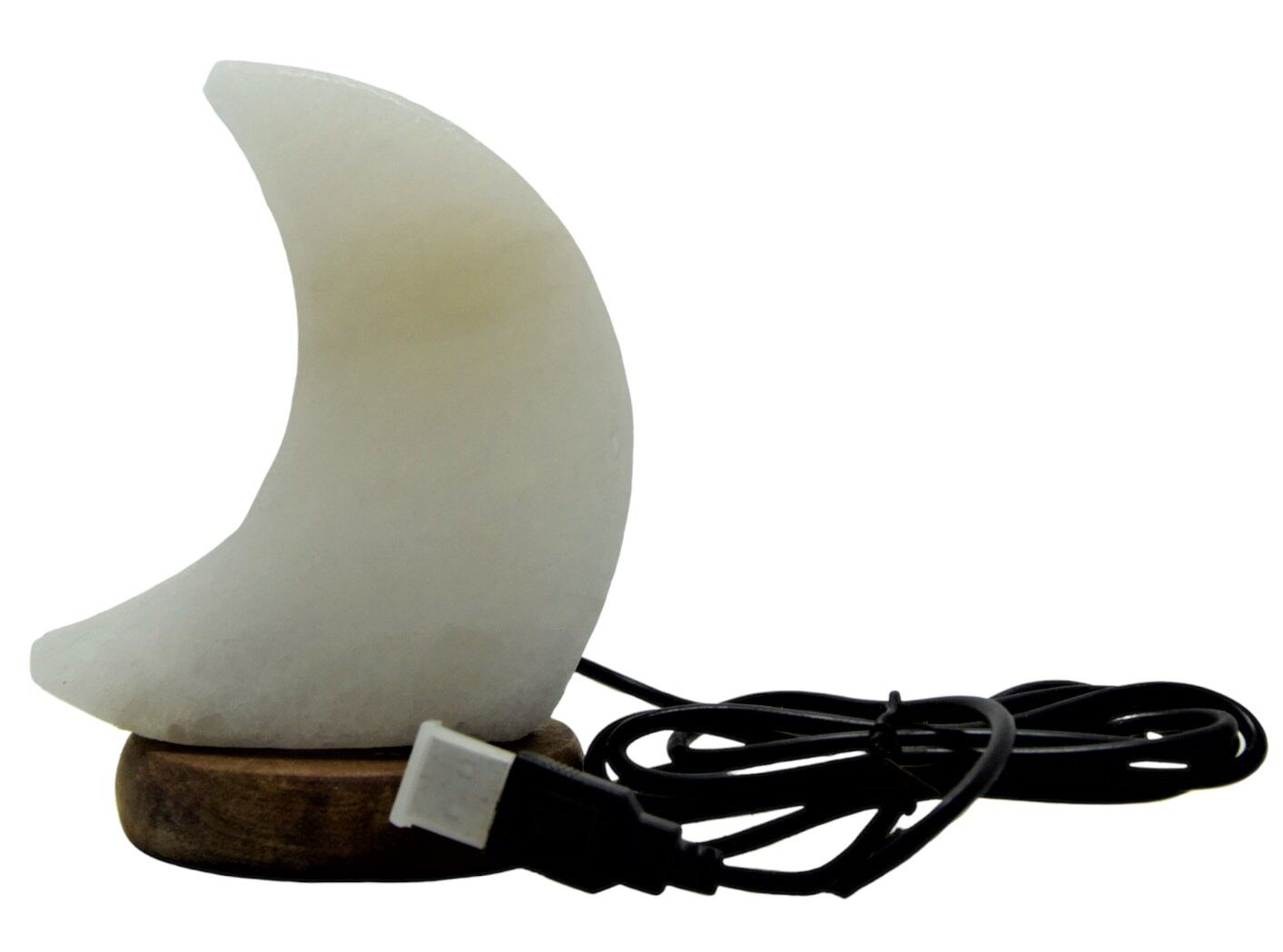 White moon Himalayan salt USB lamp