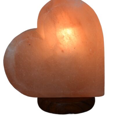 Lámpara de sal del Himalaya en forma de corazón