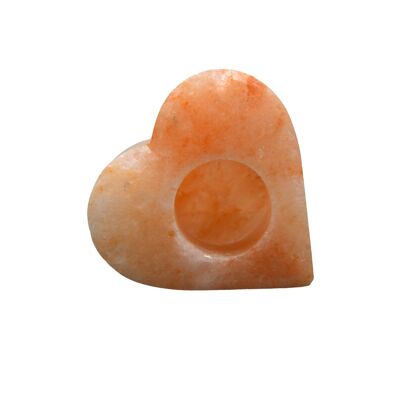 Himalayan salt heart candle holder