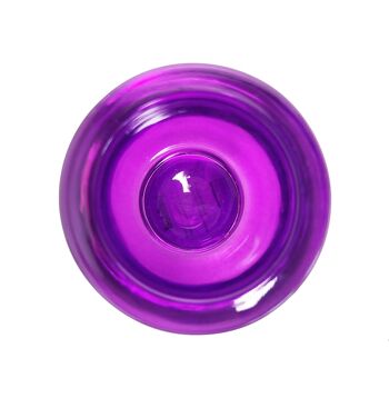Bougeoirs/photophores ovales en verre Bolsius violet 4
