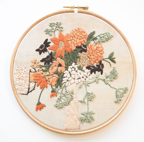Boho Bouquet Embroidery Kit