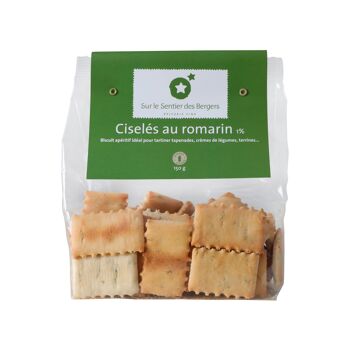 Ciselés au romarin 150g - Crackers apéritifs 1