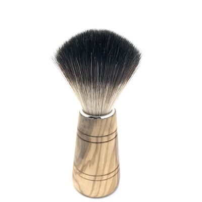 Shaving brush Sir George LUXURY vegan black hair tips olive wood