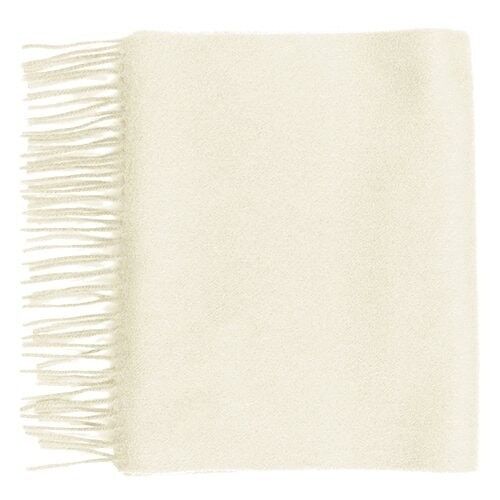 100% Cashmere Plain Scarf, White