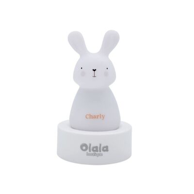 Night light - Lapin Charly - induction charging - white