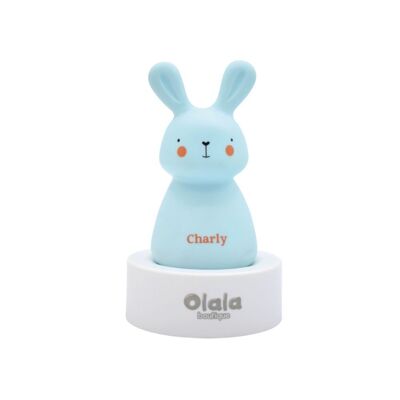 Night light - Lapin Charly - induction charging - blue