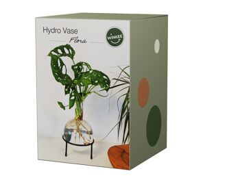 Hydro vase Flora en verre 3