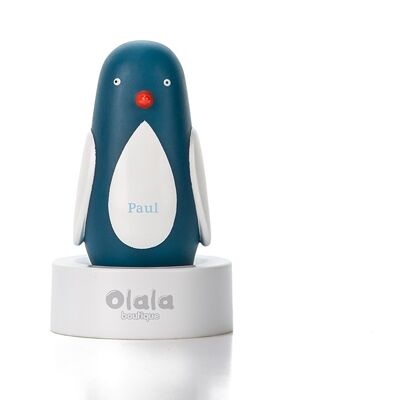 Veilleuse - Pingouin Paul - recharge à induction - bleu