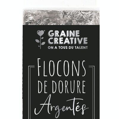 FLOCON DE FEUILLE COULEUR  ARGENT 1 Gramme