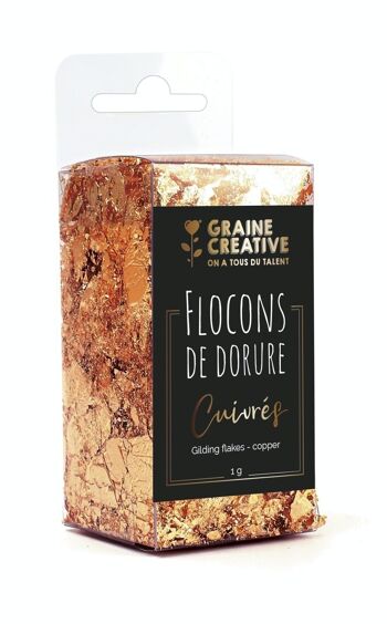 FLOCON DE FEUILLE COULEUR CUIVRE 1 Gramme 3