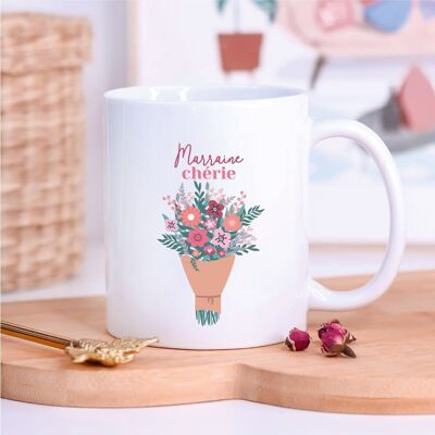 Tazza bianca "Bouquet d'amore Madrina"