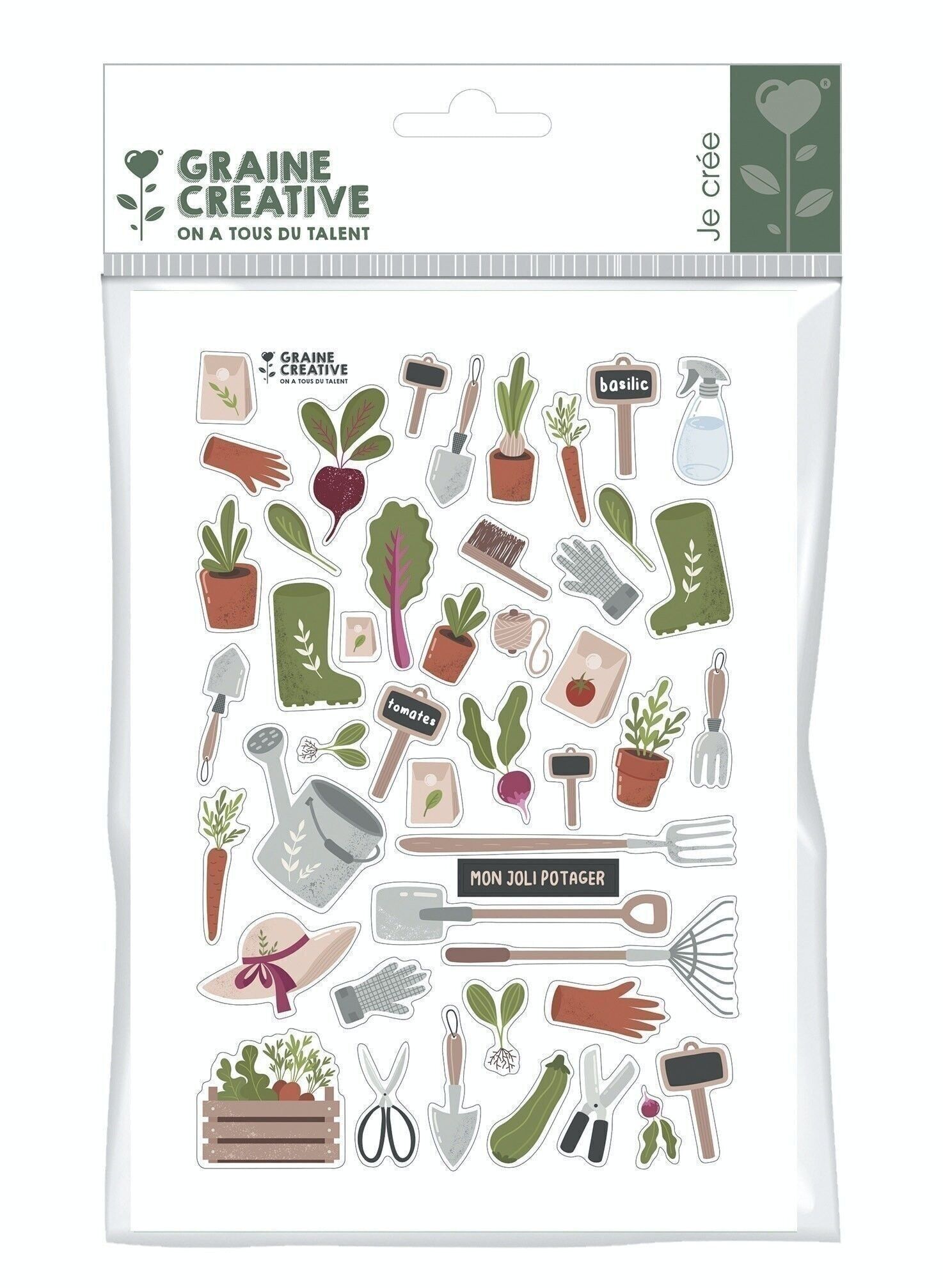 1 FOGLIO A5 ADESIVI GIARDINO